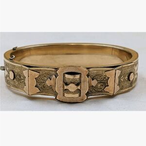 💛 Antique 12k Gold Filled Edwardian Buckle Bracelet